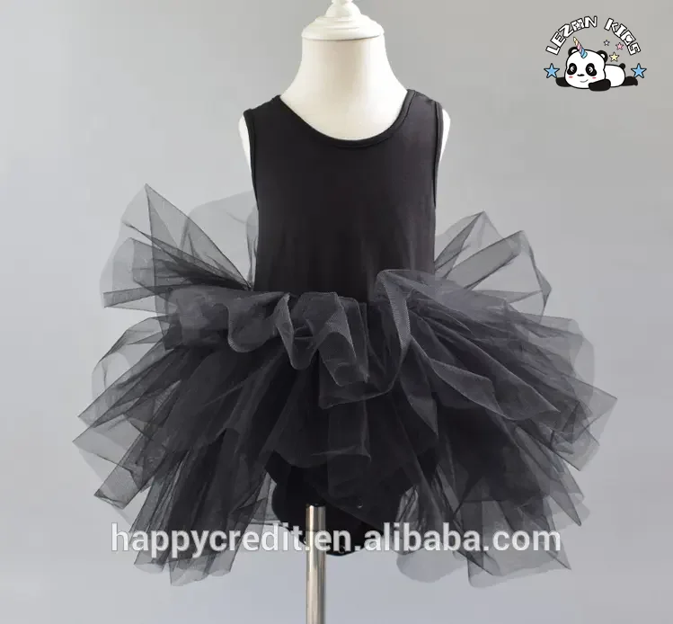 LEZONKIDS - Vestido de Tutu de Ballet sem Mangas para Meninas de Algodão e Spandex para Performance de Dança